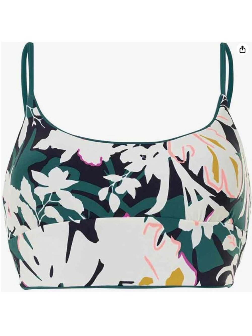 New Maaji Women's Size S Braunschweig Green Dinna Reversible Bralette Bikini